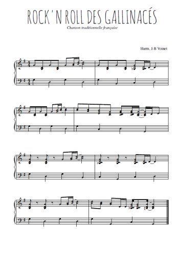 Téléchargez l'arrangement pour piano de la partition de Rock'n roll des gallinacés en PDF